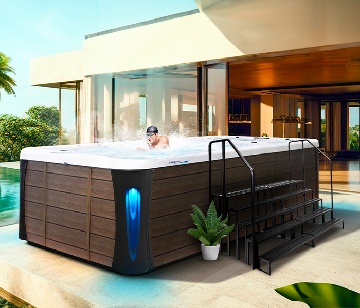 Calspas hot tub being used in a family setting - Richardson